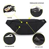 Nylon Fanny Pack Adjustable Waist Bag with Multi Pockets for Men & Women (Black)