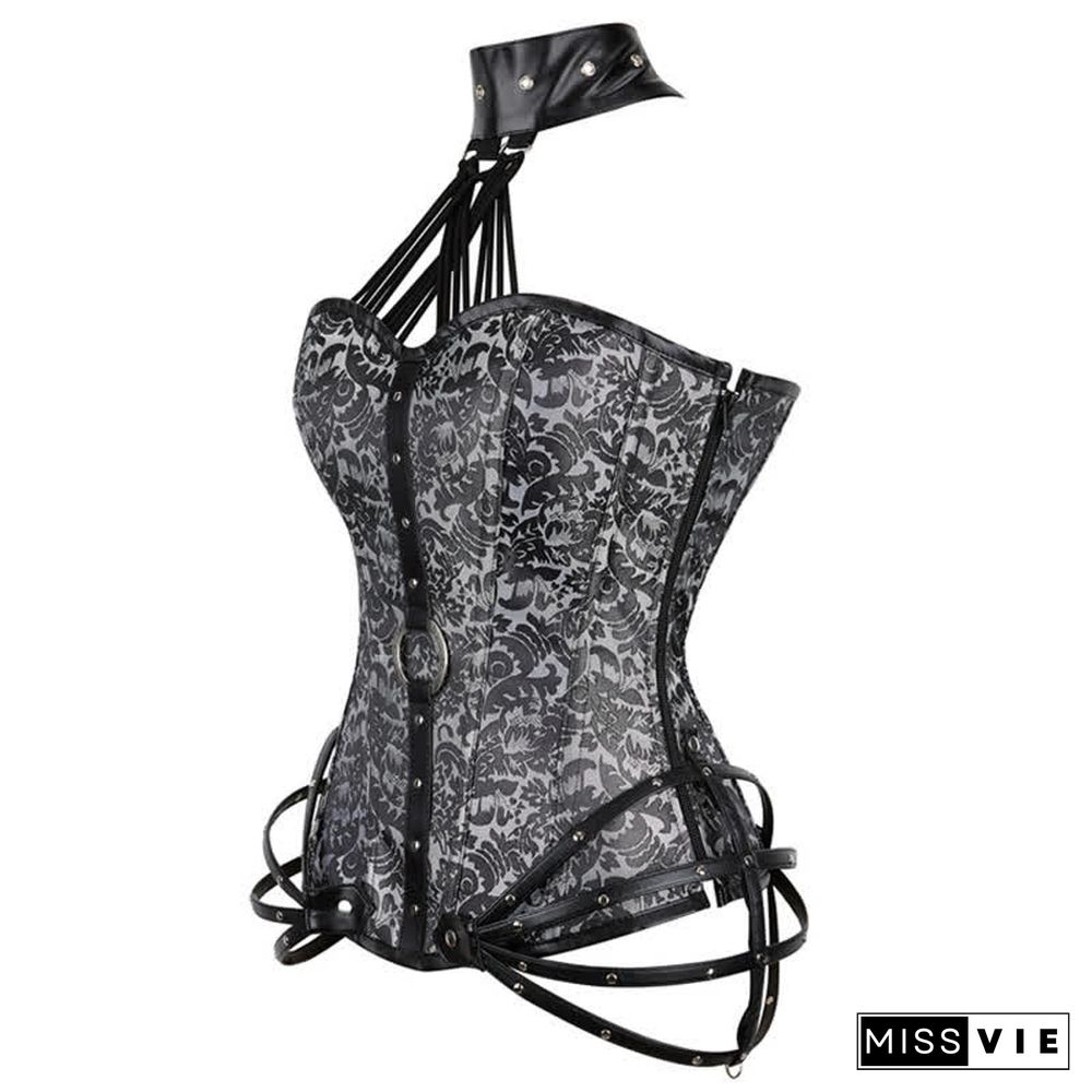 Gothic Steampunk Halter Corset Tops
