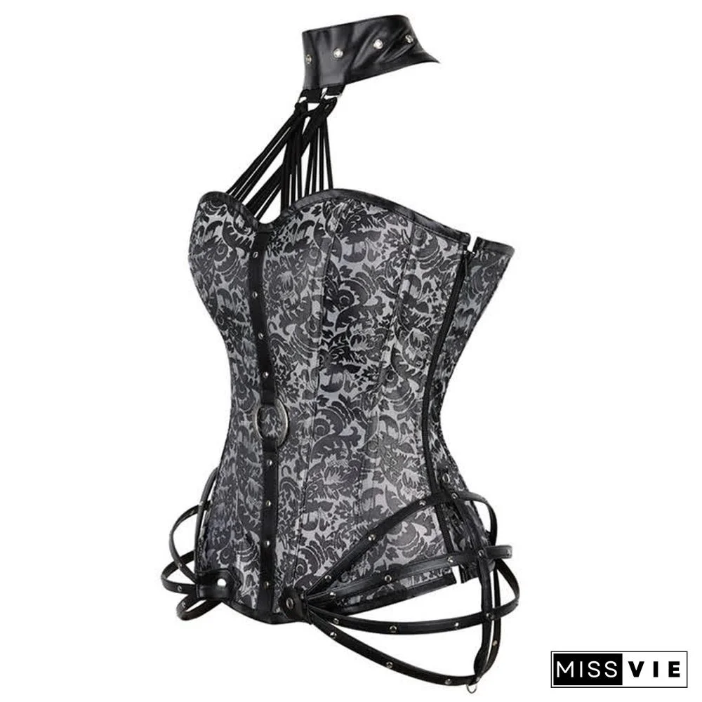 Gothic Steampunk Halter Corset Tops