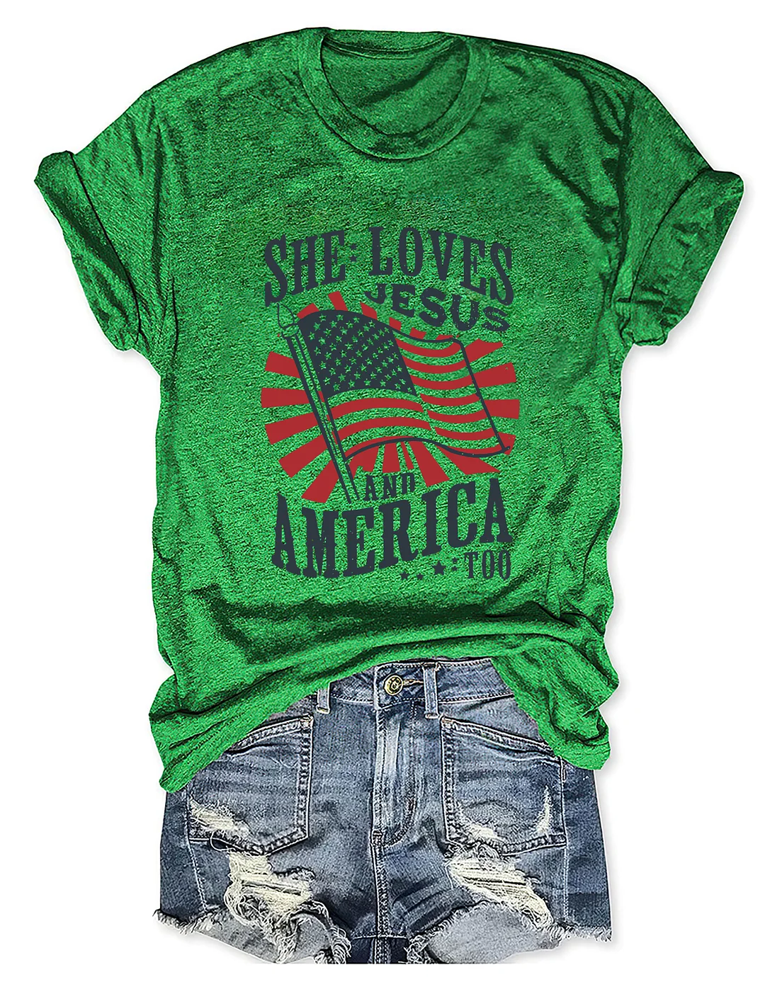 She Loves Jesus And America Too T-shirt