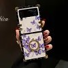 Luxury Butterfly Pattern Ring Holder Protective Case For Samsung Galaxy Z Flip4 Flip3 5G