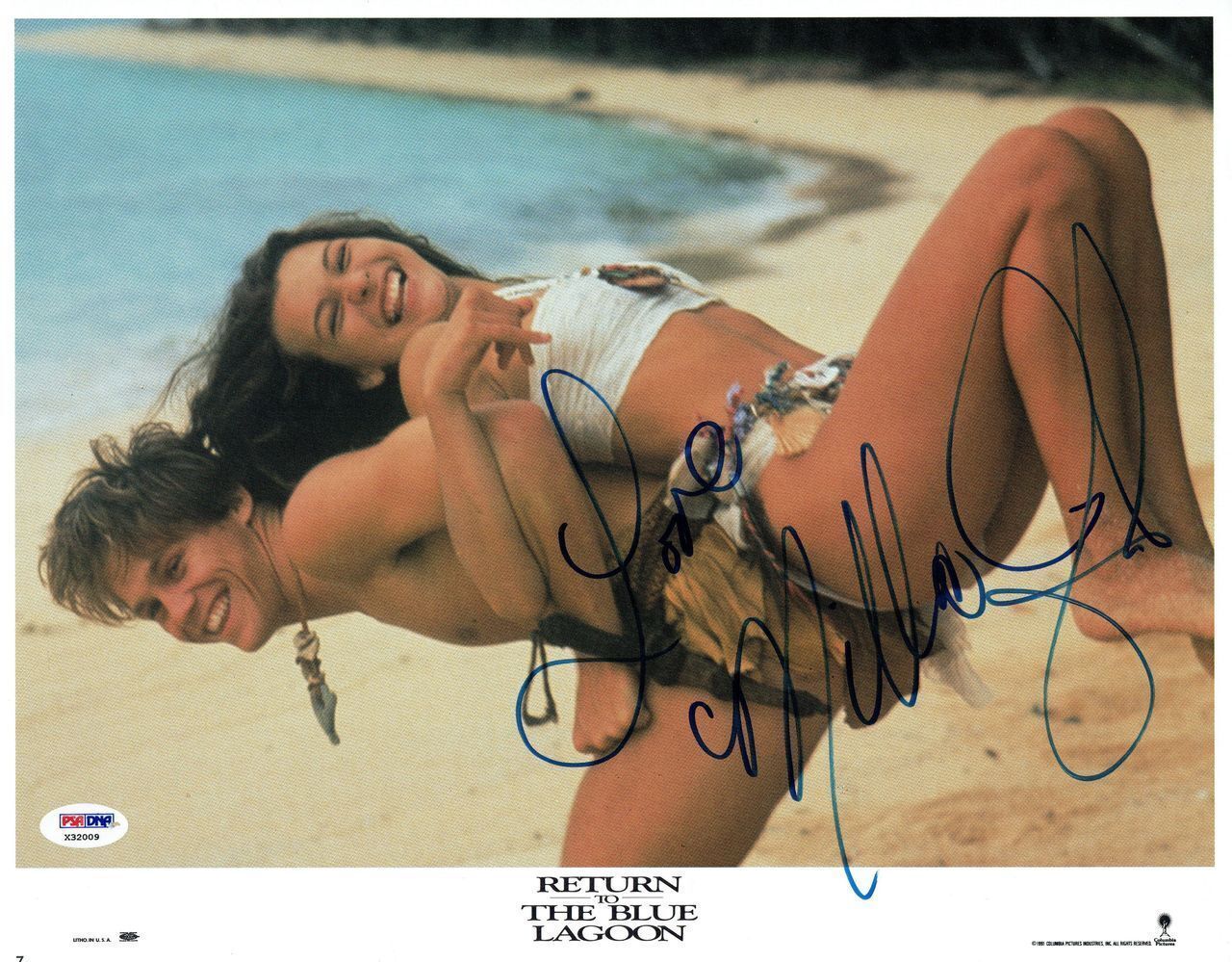 Milla Jovovich Signed Blue Lagoon Autographed 11x14 Photo Poster painting PSA/DNA #X32009