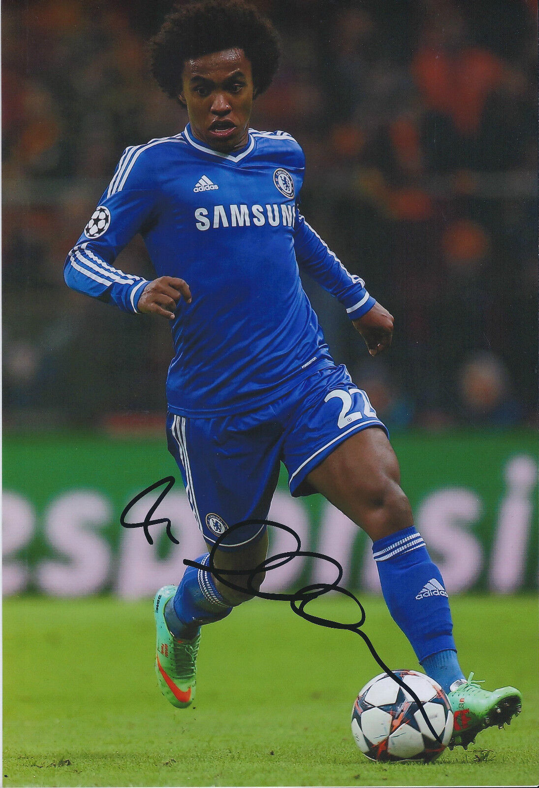 WILLIAN Signed Autograph 12x8 Photo Poster painting AFTAL COA Chelsea Premier League RARE