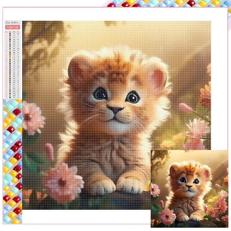 Leopard 30*30CM (Canvas) Full Square Drill Diamond Painting gbfke