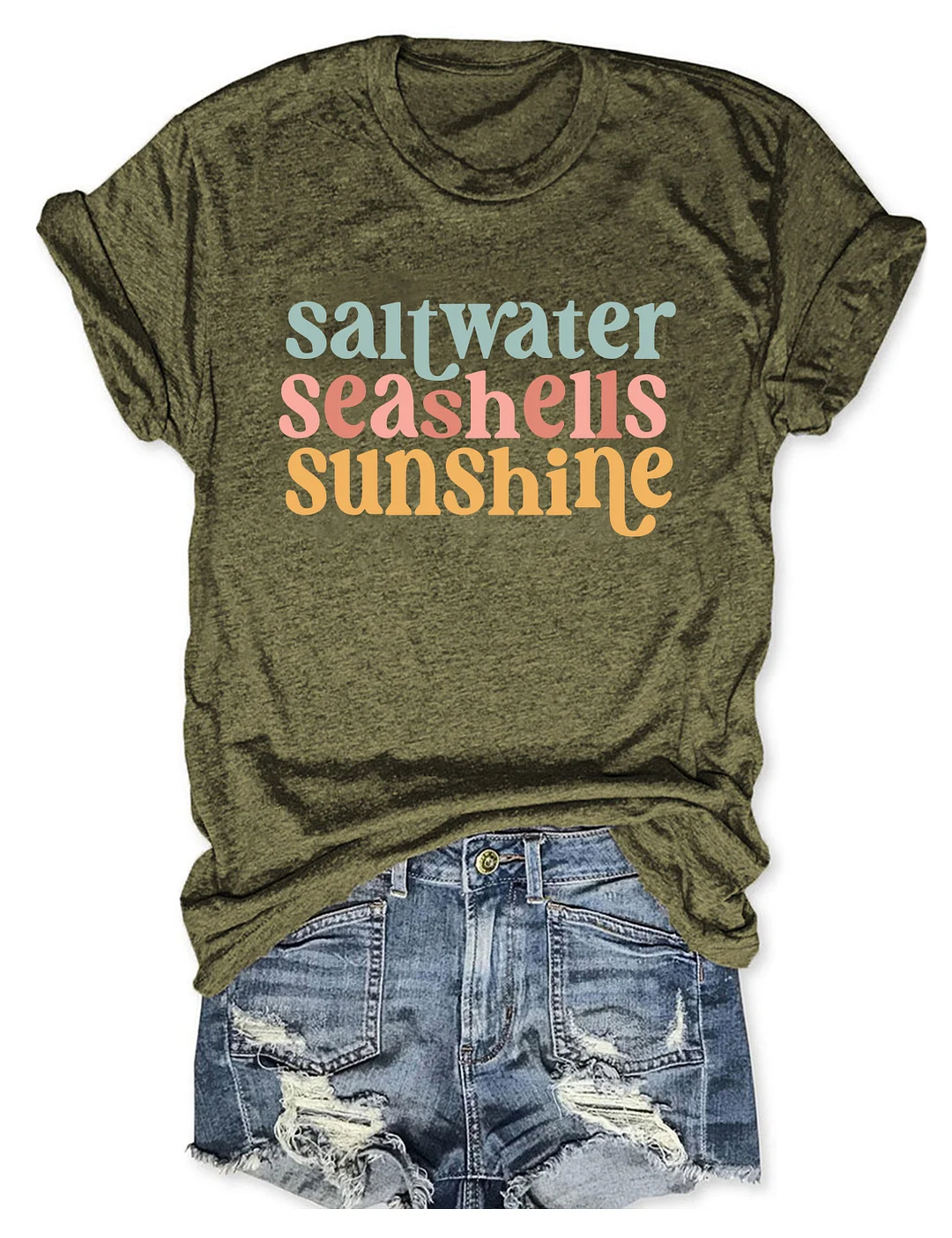 Saltwater Seashells Sunshine T-shirt