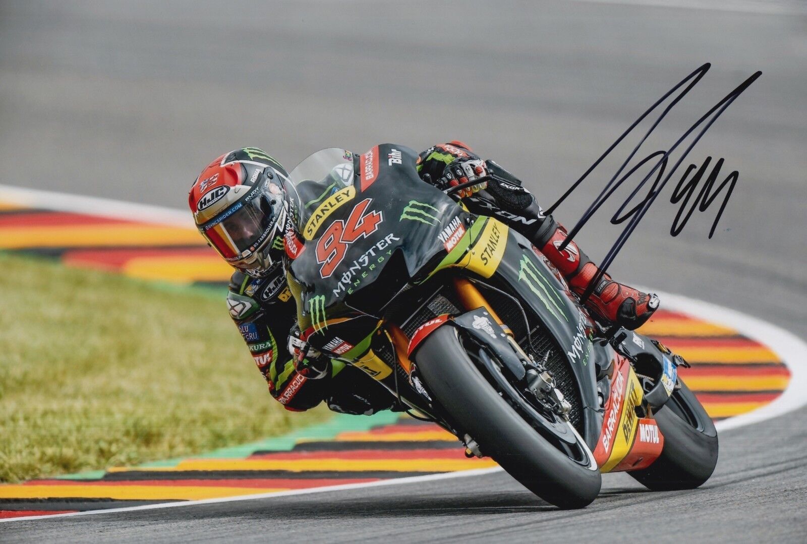 Jonas Folger Hand Signed Monster Yamaha Tech 3 12x8 Photo Poster painting 2017 MotoGP 2.