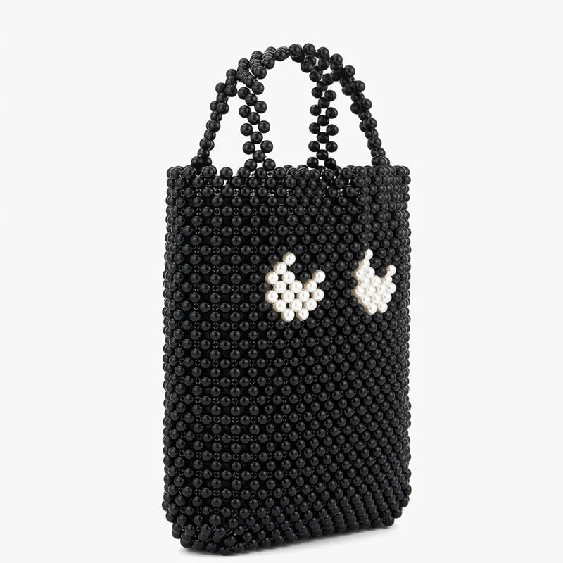 Luxury Brand Beaded Handbag Personality Hundred Cartoon Big Eyes Hand-made Design Beads Woven Shoulder Women's Clutch Purse