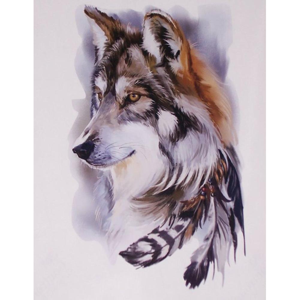 

30*40CM - Wolf - Round Drill Diamond Painting, 501 Original