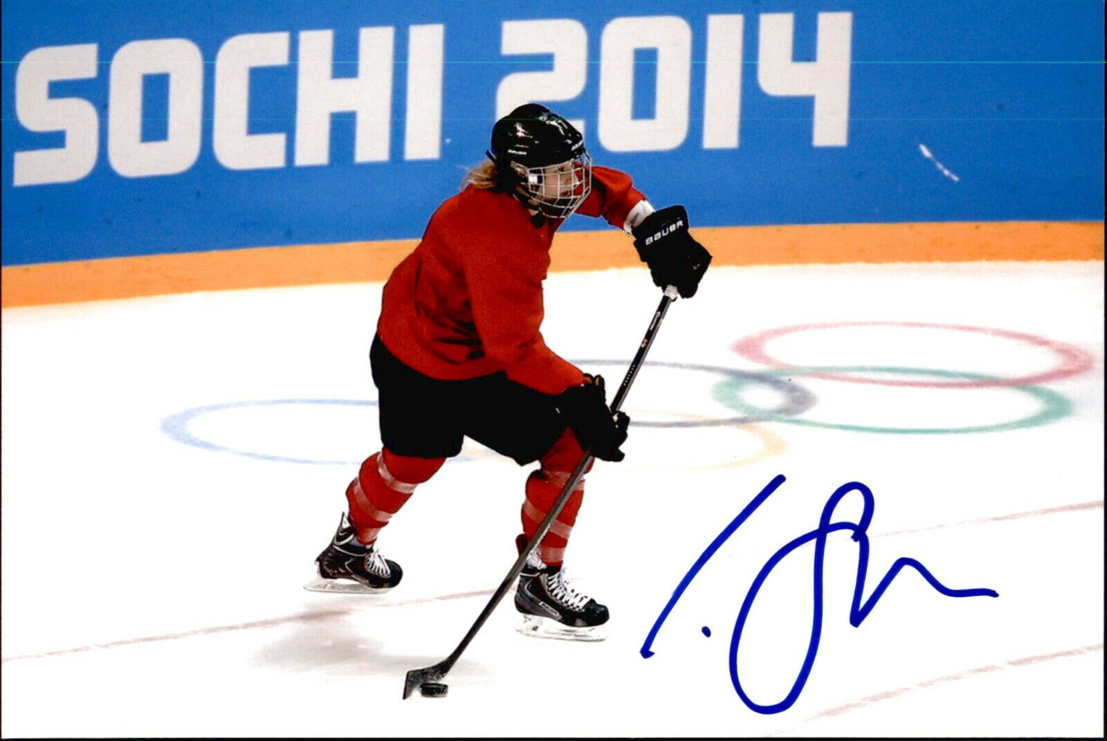 Lara Stalder SIGNED 4x6 Photo Poster painting WOMEN'S HOCKEY / TEAM SWITZERLAND BRONZE MEDAL