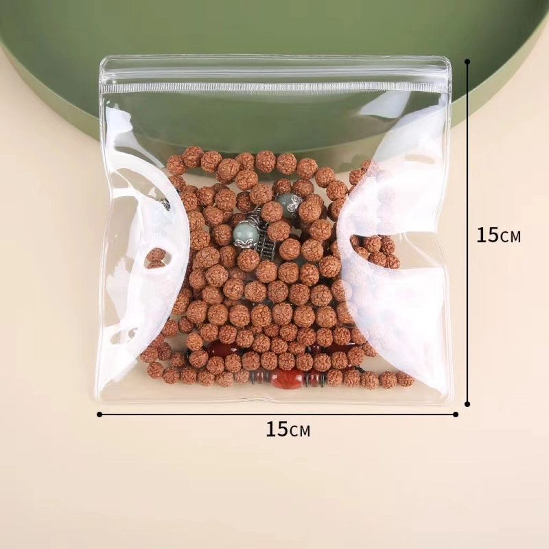 100 PCS/Package PVC Basic Minimalist Daily Square Jewelry Packaging Bags