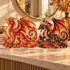 (Dragon)DIY Pearl Diamond Painting Acrylic Stand, Double-Sided Printed Tabletop Decoration, Special Shaped Diamond Art Craft Kit for Home Decor