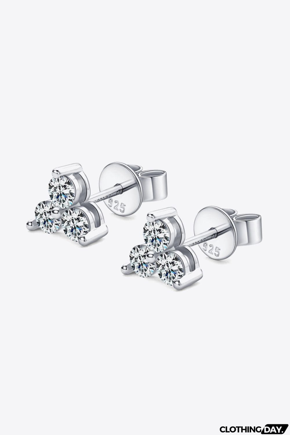 Moissanite 925 Sterling Silver Stud Earrings