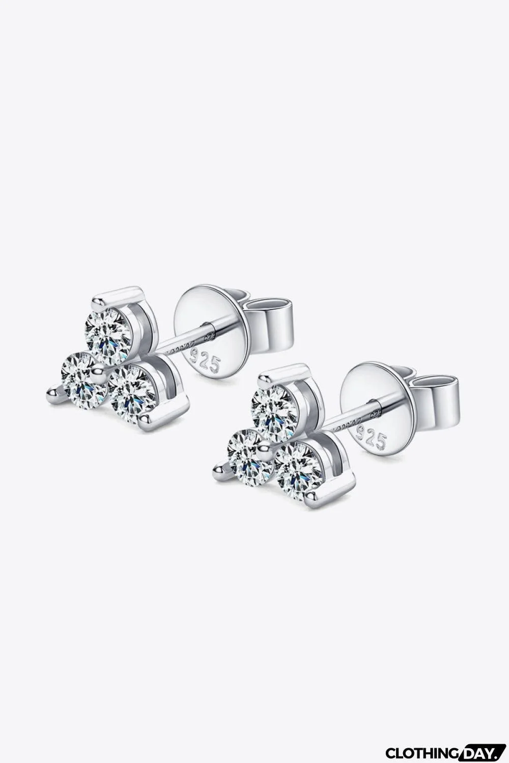 Moissanite 925 Sterling Silver Stud Earrings