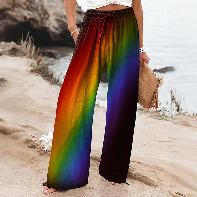 Women's Lgbt Rainbow Printed Casual Pants