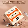Cassette Tape Design Case Cover for Samsung Galaxy Buds4/4Pro Soft Silicone Protective Cover Shock-Proof Scratch-Resistant