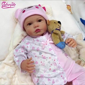Babeside Quiet Reborn Baby Carina 20" Little Infant Girl Best Boy for Kids with Heartbeat Coos and Breath