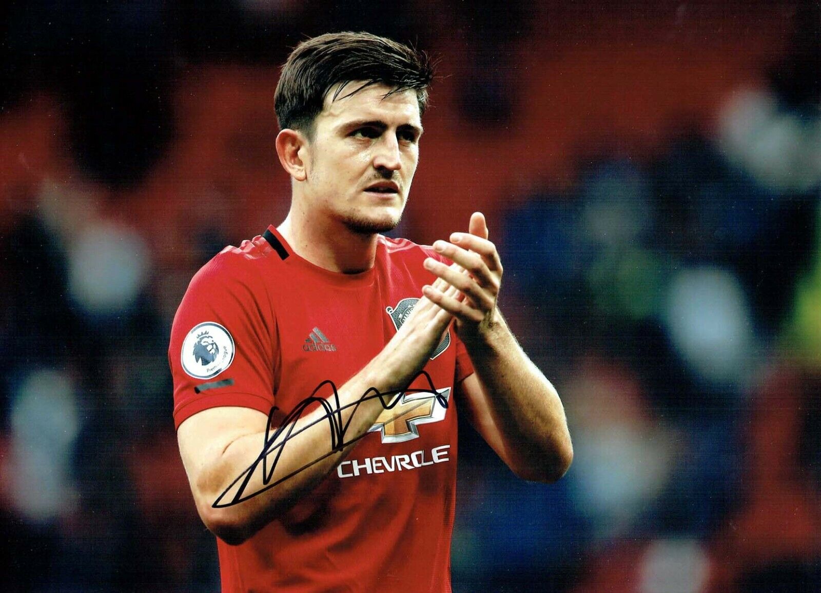 Harry MAGUIRE Signed Autograph 16x12 Photo Poster painting 2 AFTAL COA Manchester United Man Utd