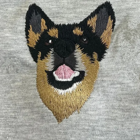 Pet embroidery result