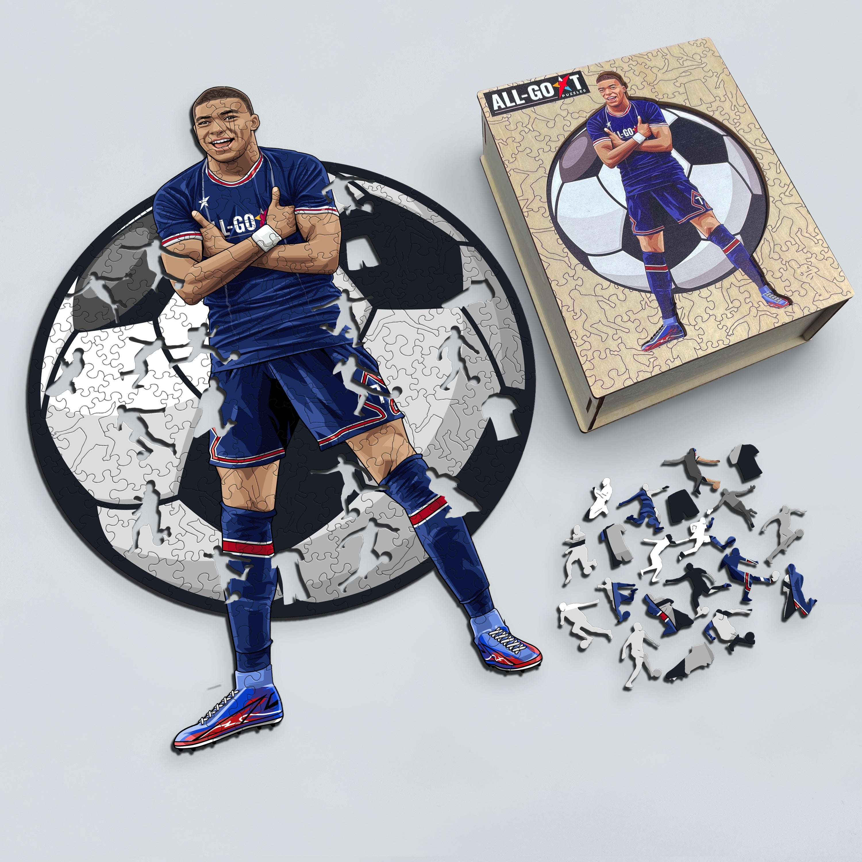 Official Kylian Mbappe PSG Paris Saint Germain 150 Piece Wooden Puzzle New
