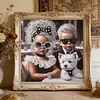 Petit petit mignon avec des kits de peinture en diamant partiel fa&ccedil;on fa&ccedil;on westie en forme sp&eacute;ciale de 5d bricolage pour adultes d&eacute;butants d&eacute;coration int&eacute;rieure peintures de diamants art gemme 30*30m