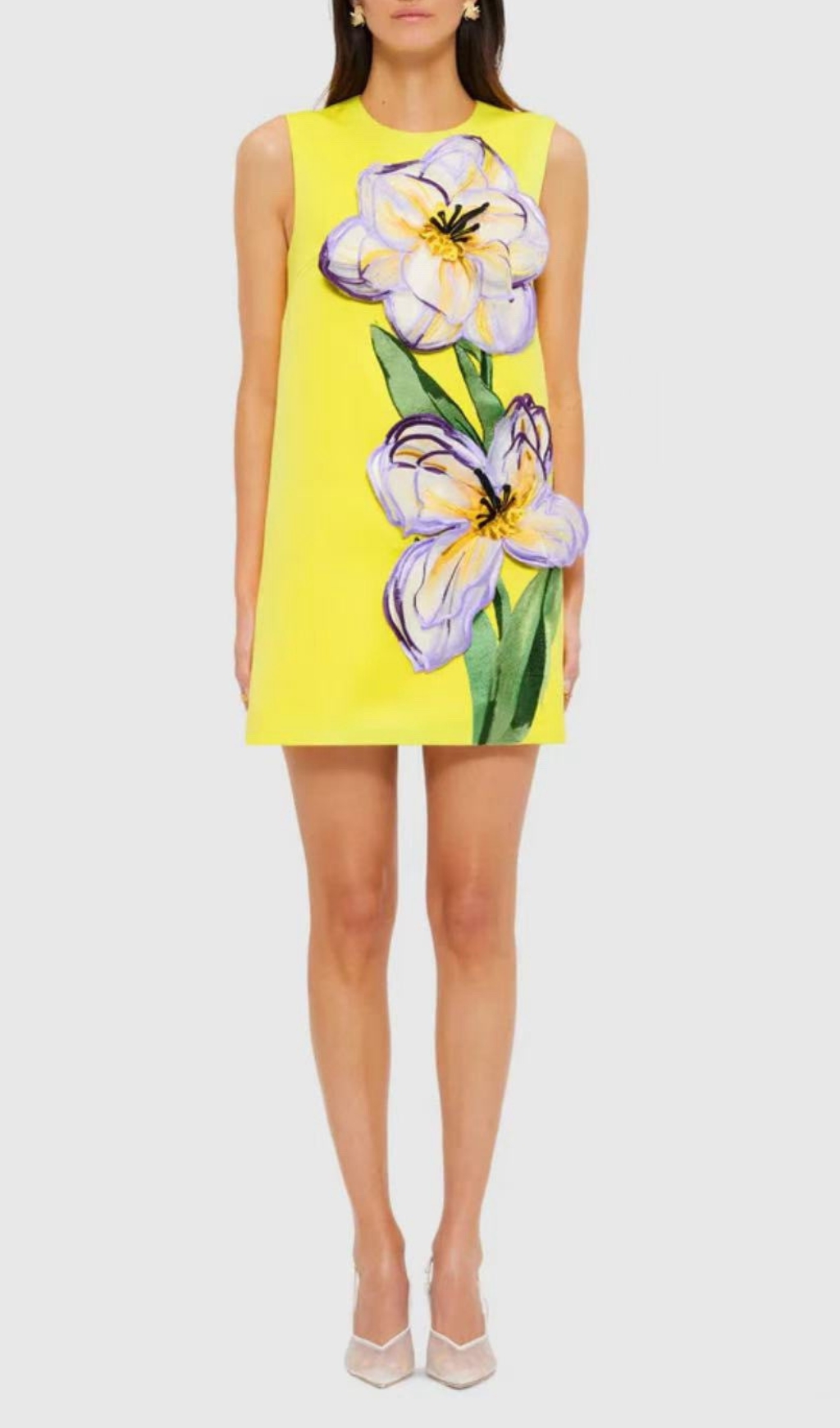 Evalyse Sleeve Flower Mini Dress Flowering Girl
