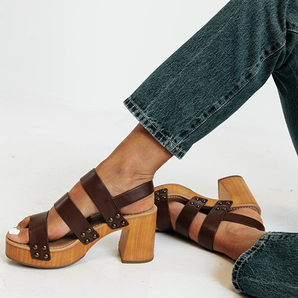 Everyday Comfortable Sandals Chunky Heel Women's All Matching Shoes