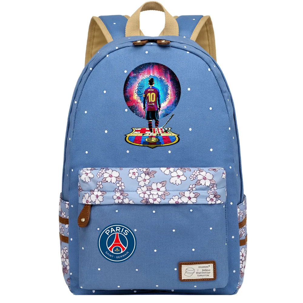 Buzzdaisy Get your child ready for school with Lionel Messi Print Backpack - Large Capacity, Stylish and Perfect for Leisure Travel