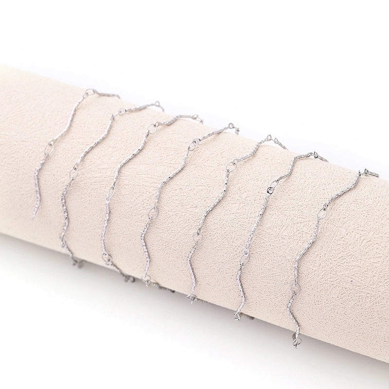 1m/Package 304 Stainless Steel Gold Plated Solid Color Polished Chain