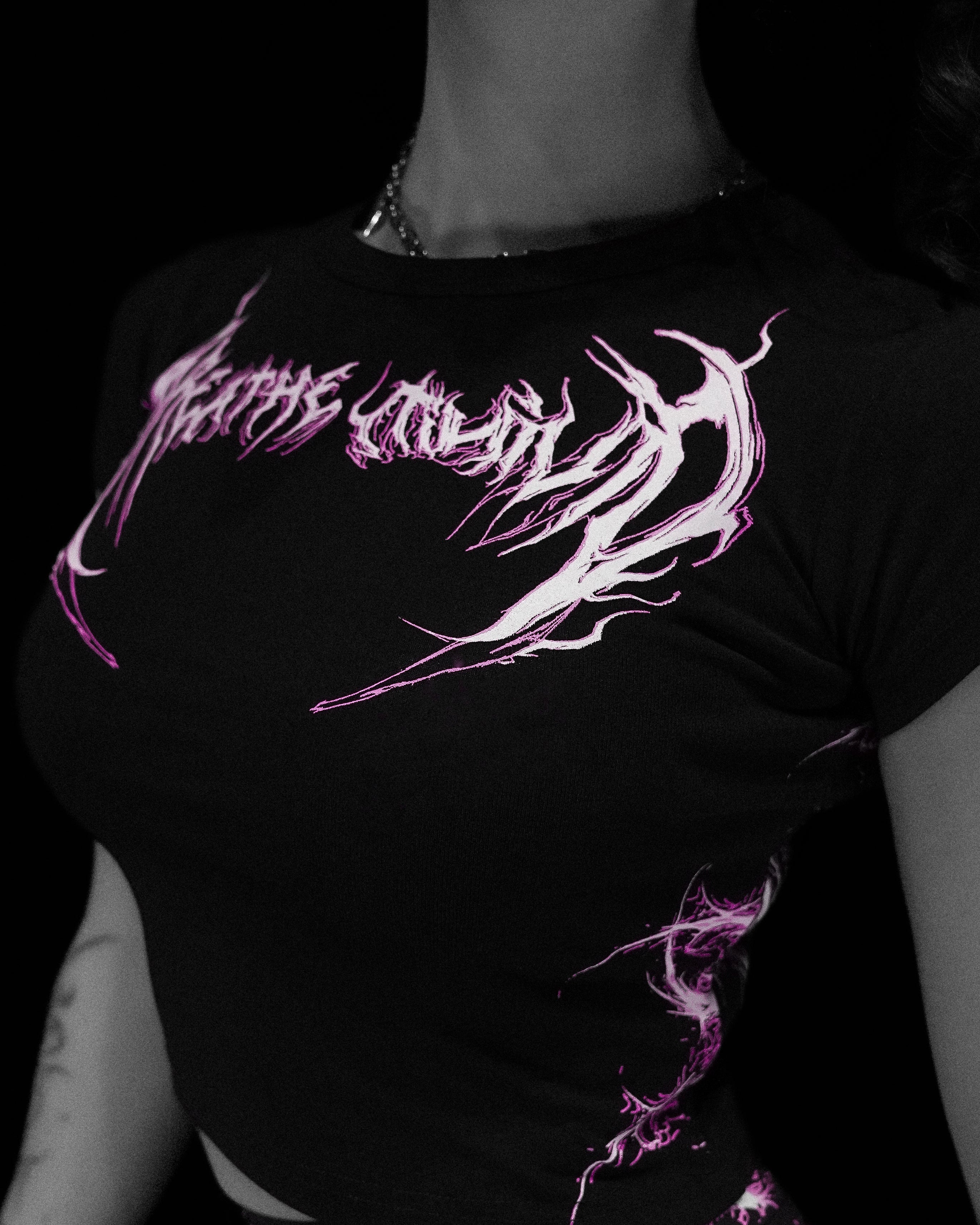 Womens Voltage Cropped Baby Tee [HEAVENLY PINK]