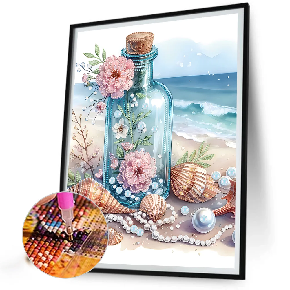 Diamond Painting - Partial Special Shaped Drill - Seashell(Canvas|30*40cm)