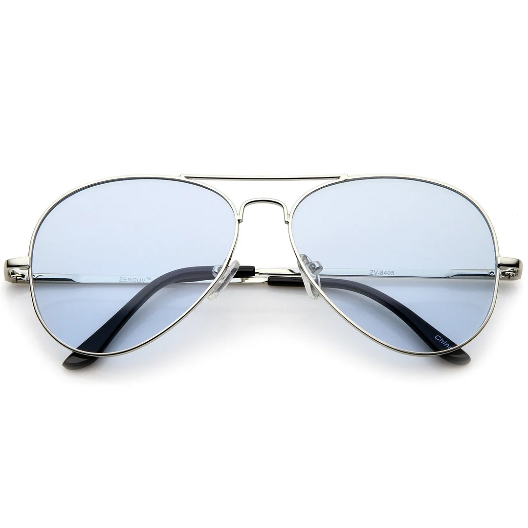 Classic Metal Frame Colored Teardrop Lens Aviator glasses 57mm