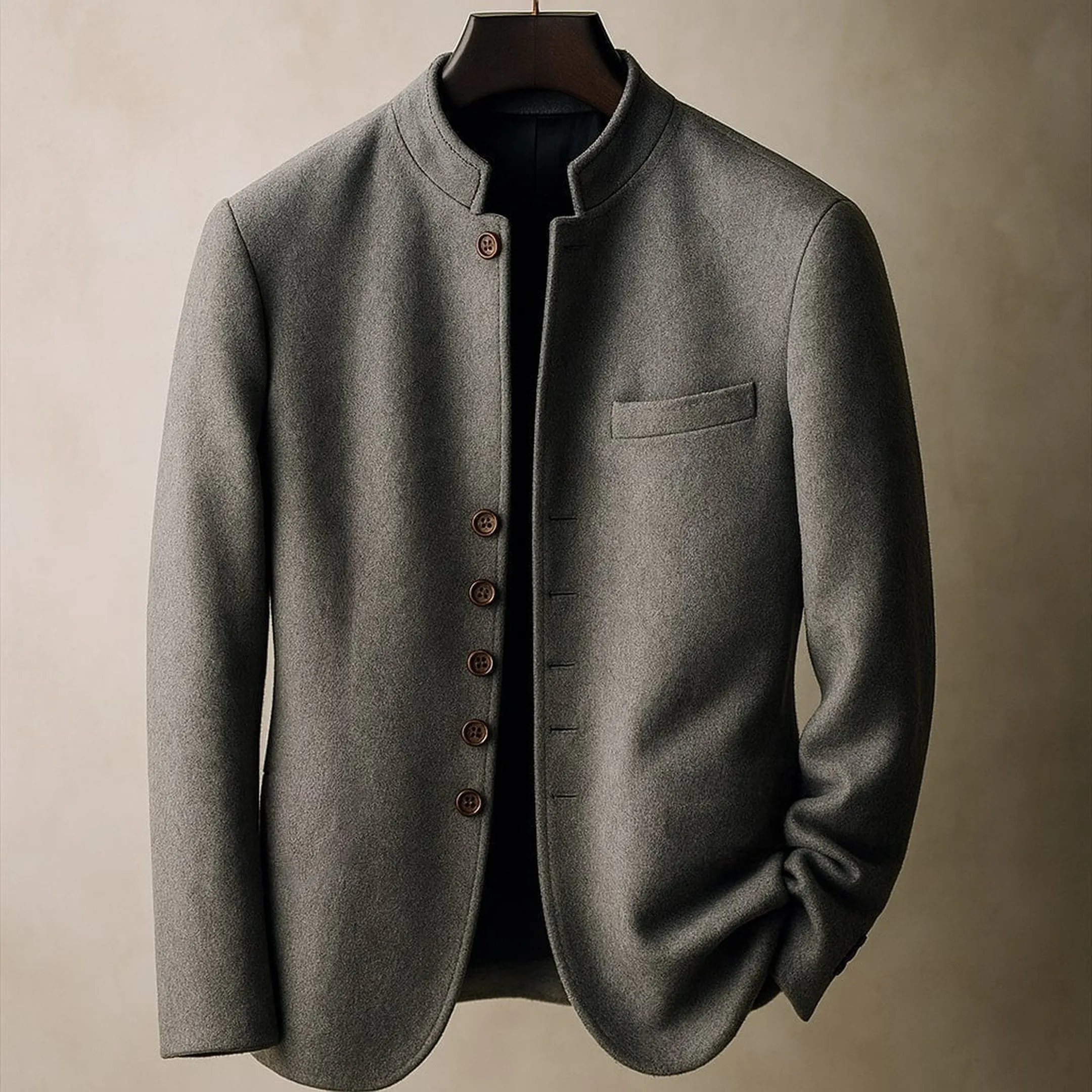 Men's Helsinki Wool Jacket &ndash; Stand-Collar Tailored Layer