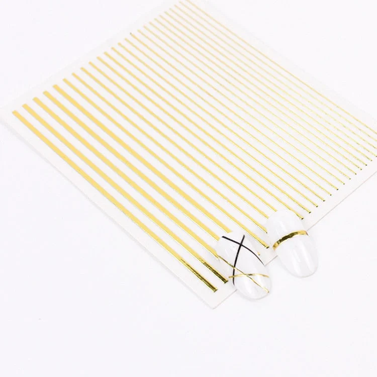 3D Swirl Lines Nail Sticker Geometry Irregular Whirling Wave Cow Print Decal on Nails Art Charms Manicure Slider Tip Accessories-Nail Inspo