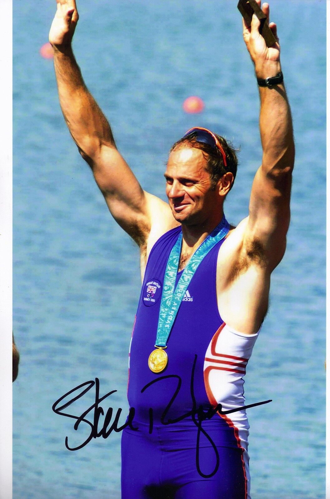 Steve Redgrave Genuine Hand Signed Autograph In Person 12X8 Photo Poster painting Sydney 2000