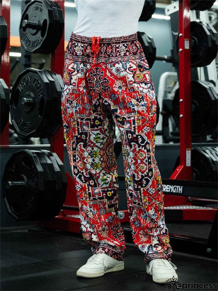 Men's Hip-Hop Digital Printed Loose Fitness Ugly Pants
