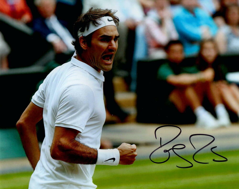 ROGER FEDERER SIGNED AUTOGRAPH 8X10 Photo Poster painting - GREATEST OF ALL TIME, TENNIS LEGEND