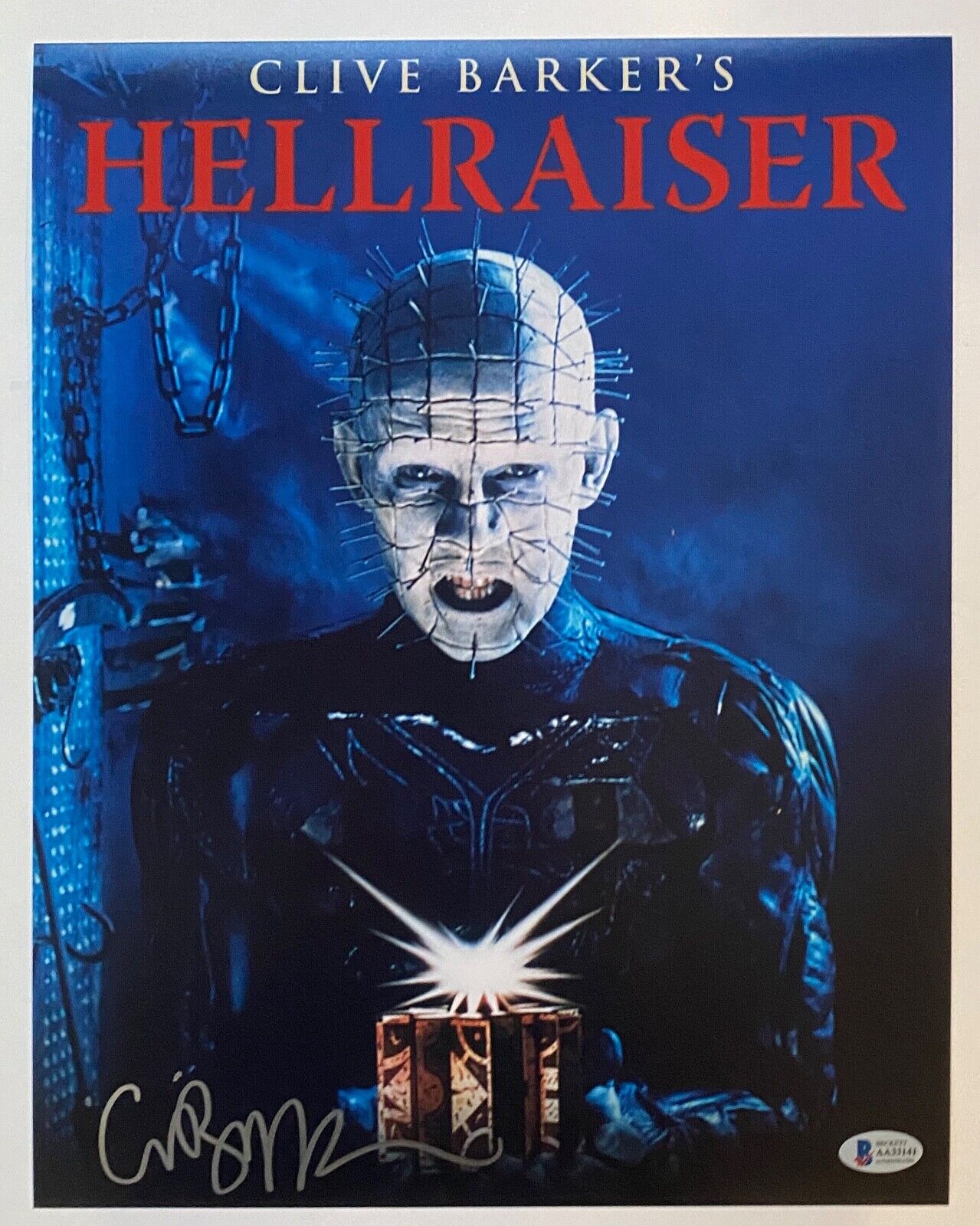 Clive Barker Signed Autograph 11x14 Photo Poster painting Poster Hellraiser Horror Beckett COA