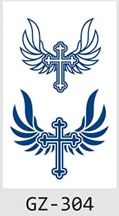 Temporary Waterproof Tattoos Stickers Christian Buddhism Taoism Pray Juice Ink Lasting Men Women Chest Body Arm Fake Tatoo DIY