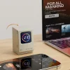 Retro Small Computer Lyrics Speaker Desktop Clock Alarm Lyrics Display Wireless Bluetooth Speaker