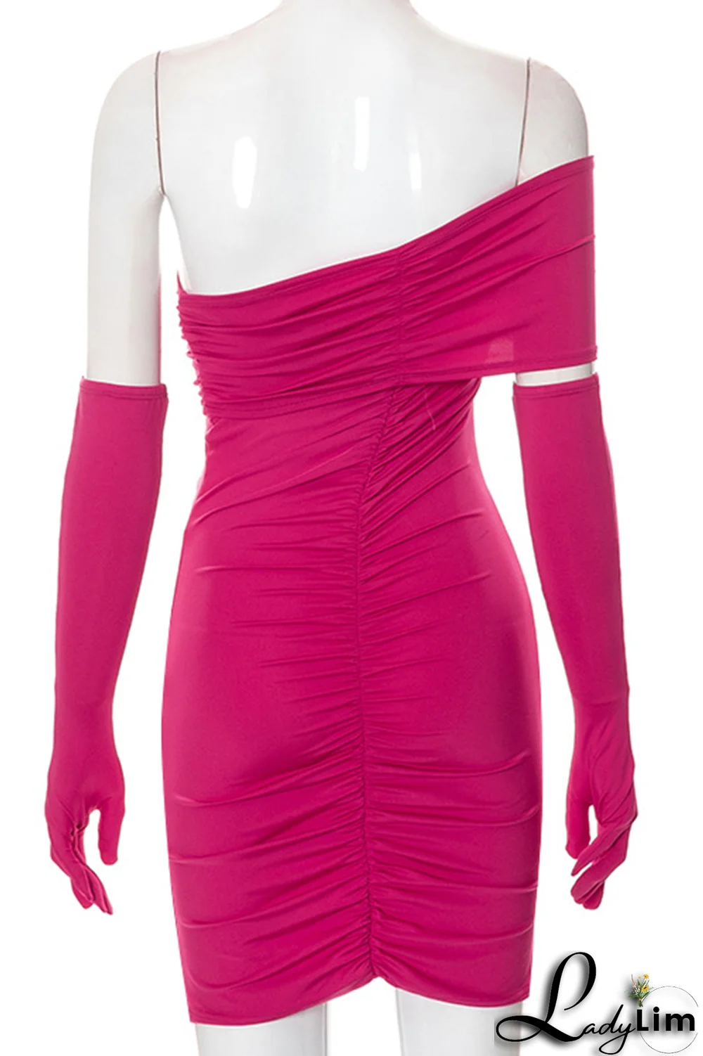 Black Sexy Solid Patchwork Off the Shoulder Pencil Skirt Dresses