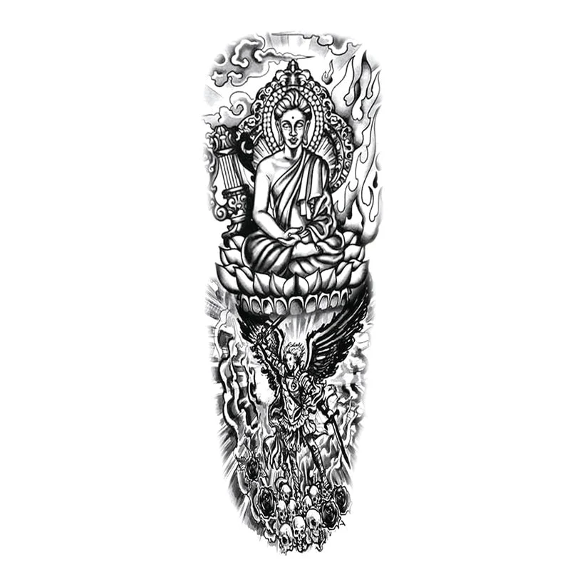 Temporary Tattoos Snake Lion Asian Fake Tattoo Tiger For Men Waterproof Art Mermaid Sticker Paste on Arm Leg Tattoos Body Art