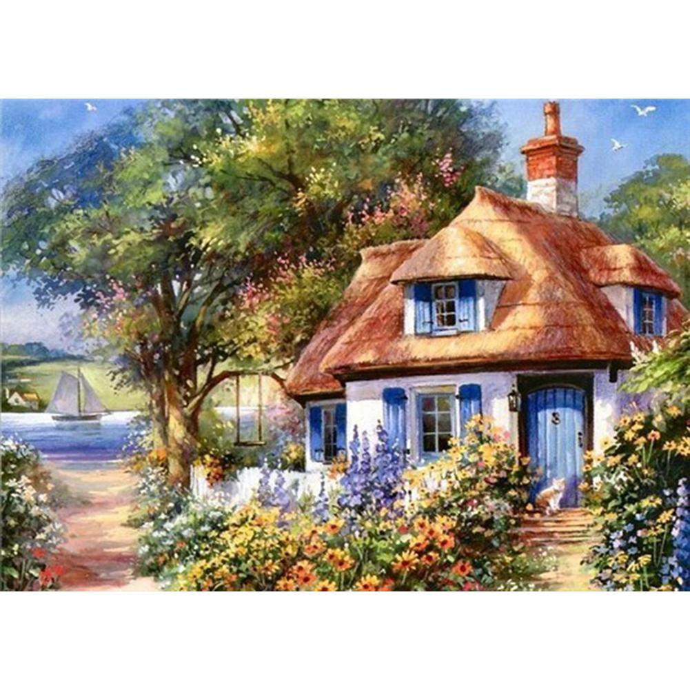 

30*40CM - House - Round Drill Diamond Painting, 501 Original