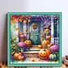 Fall Pumpkin Cottage-11CT Stamped Cross Stitch 50*50cm/19.69*19.69in tapestrymarket
