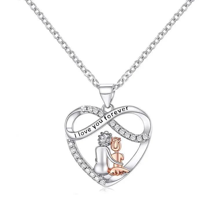For Granddaughter - S925 I'm Always Ready to Take You in My Arms and Hold You Close Infinity Heart Necklace