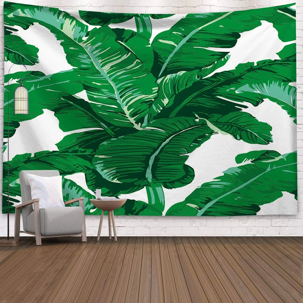 Green Forest Tree Wall Hanging Tapestries Mandala Natural Stream Flower Bedroom Wall Decor Camping Blanket Dropshipping