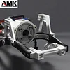 AMK Axial SCX10 Upgrades 313mm Wheelbase DIY Metal Chassis Frame with Prefixal 2 Speed Transmission Gearbox Adapt to 1/10 RC Crawler Body for Expert Players