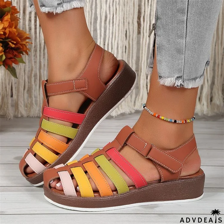 Women's Leisure Beach Strappy Wedge Sandals