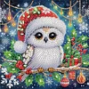 (US Local)4pack Xmas Owl-Crystal Rhinestone Diamond Painting(30x30cm)