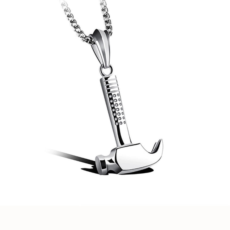 Retro Skull Titanium Steel Stoving Varnish Halloween Unisex Pendant Necklace