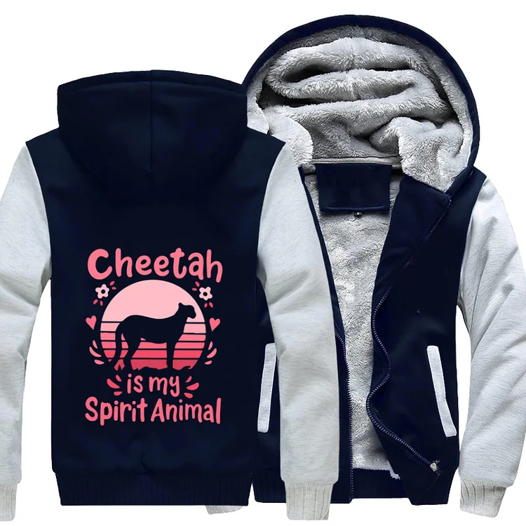 Cheetah Spirit Animal, Cheetah Fleece Jacket